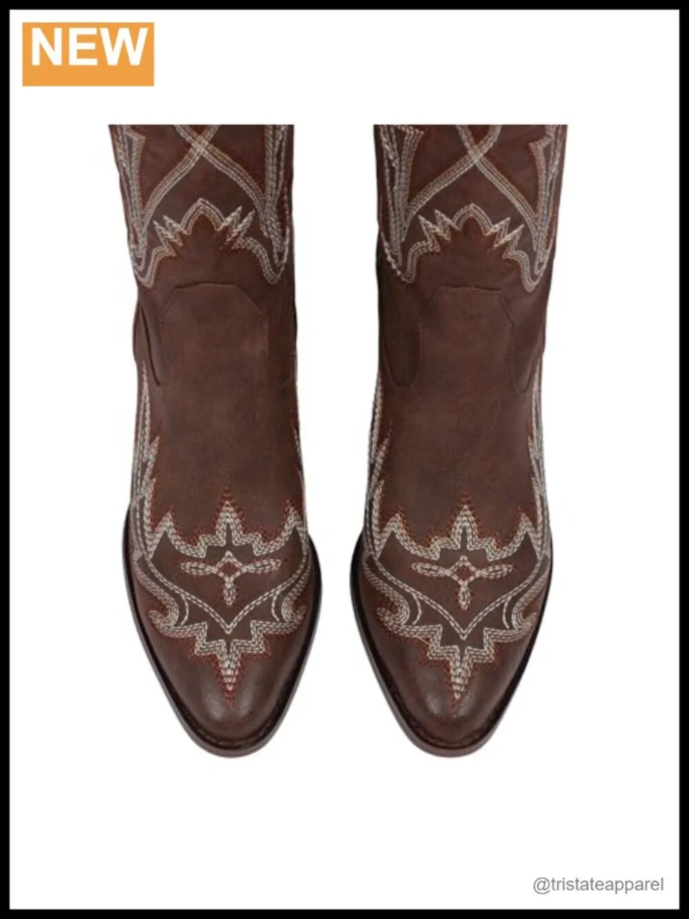 Celbreez Wide Calf Over Knee Western Boots Women Embroidered Chunky Heel Side
